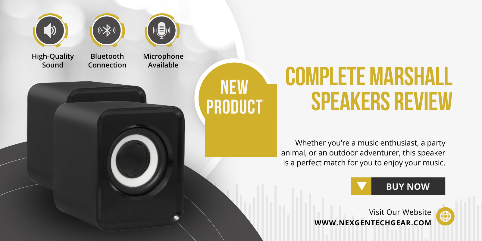 Marshall Woburn III Bluetooth Wireless Speaker